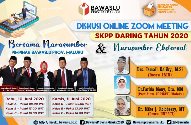 72 Peserta SKPP Daring Bawaslu Provinsi Maluku Ikuti pembelajaran Melalui Web Diskusi