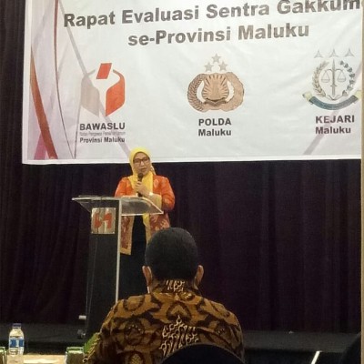 Bawaslu Provinsi Maluku Melaksanakan Kegiatan Rapat Evaluasi Sentra Gakkumdu Se- Provinsi Maluku,