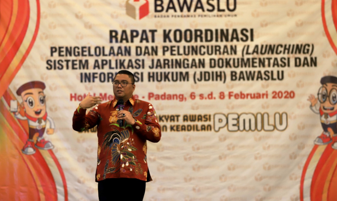 Launching Aplikasi Jaringan Documentasi dan Informasi Hukum (JDIH) Bawaslu