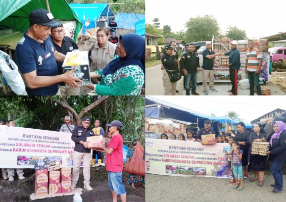 BAWASLU MALUKU GANDENG BAWASLU SULAWESI TENGAH 
SALUKAN BANTUAN KEPADA KORBAN GEMPA BUMI