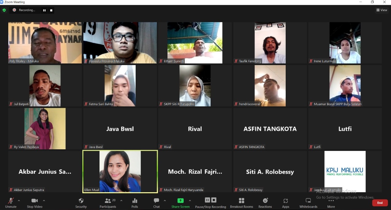 Sambut Tahapan Pemilu dan Pemilihan 2024, Kader SKPP se Maluku Rapatkan Barisan Melalui Pertemuan Daring 