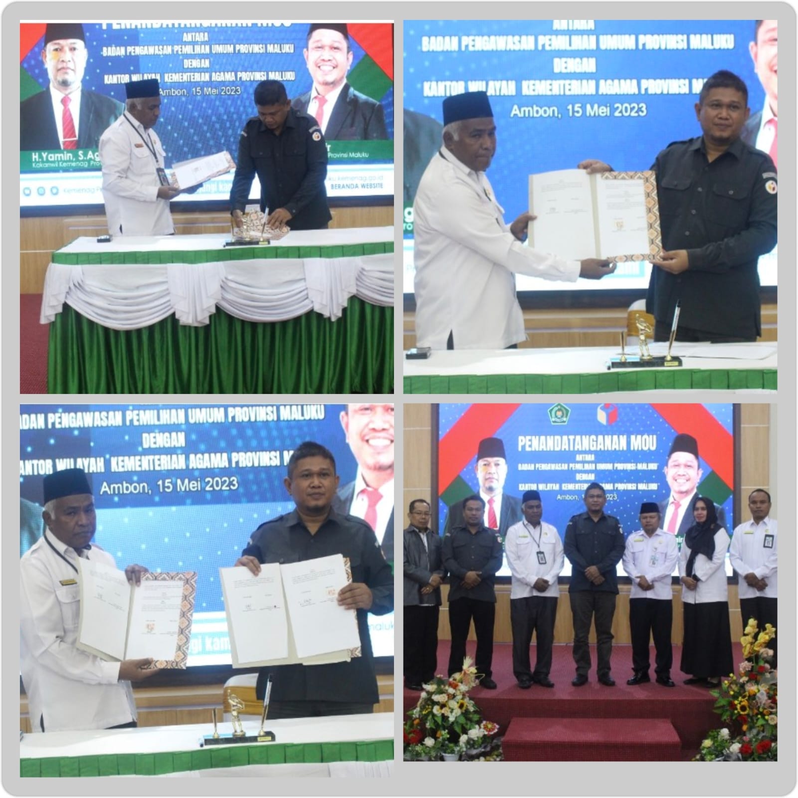 Teken MoU Bersama, Bawaslu Maluku Gandeng Kanwil Kemenag Sebagai Pengawas Partisipatif Pemilu 2024