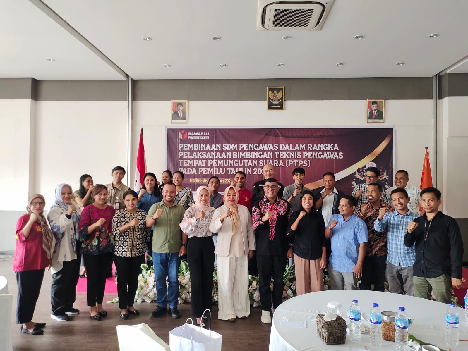 bimtek ptps pemilu 2024, bawaslu maluku perkuat jajaran tingkat bawah