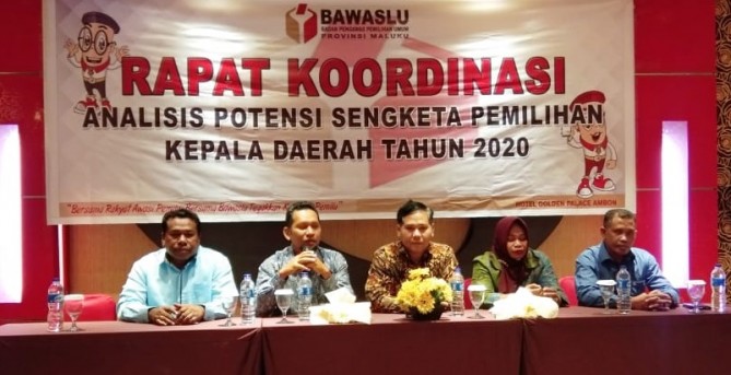 Siap Awasi Tahapan Pilkada 2020, Bawaslu Maluku Gelar Rapat Koordinasi Analisis Potensi Sengketa Pemilihan