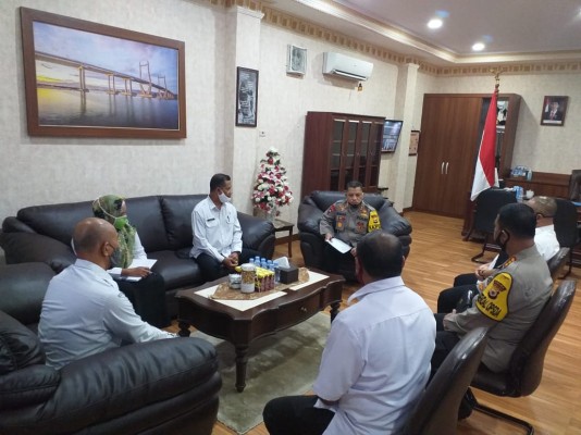Bangun Sinergitas, Kapolda Terima Kunjungan Kasek Bawaslu Maluku 
