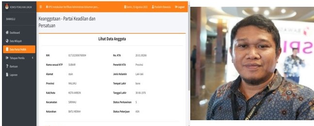 Nama dan NIK nya Dicatuk Sebagai Kader PKP Pada Akun Sipol, Anggota Bawaslu Maluku Subair Lakukan Somasi Jika Partai Tidak Menyampaikan Pernyataan Atas Kesalahan dan Koreksi Sipol