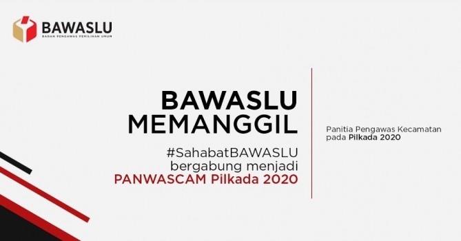 Memaksimalkan Fungsi Pengawasan pada tingkat kecamatan Pemilihan Bupati dan Wakil Bupati di Kabupaten Seram Bagian Timur, 
Bawaslu Kab. Seram Bagian Timur membuka Pendaftaran Panitia Pengawas Pemilihan Kecamatan Tahun  2020.