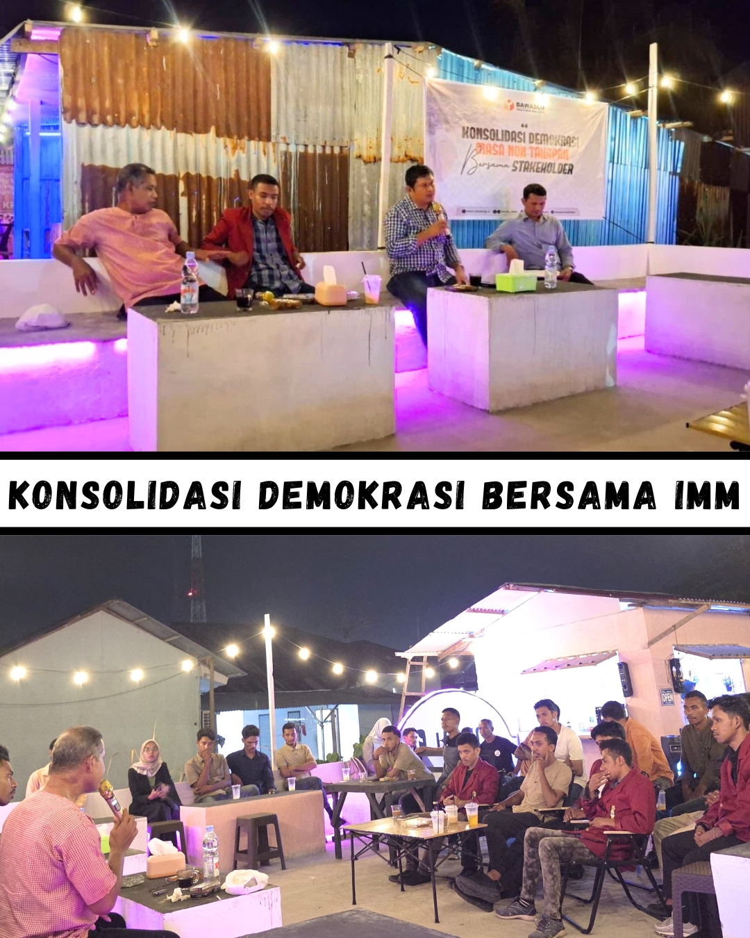 Konsolidasi Demokrasi bertema “Bawaslu Tetap Eksis dalam Non Tahapan” bersama Ikatan Mahasiswa Muhammadiyah (IMM) Maluku