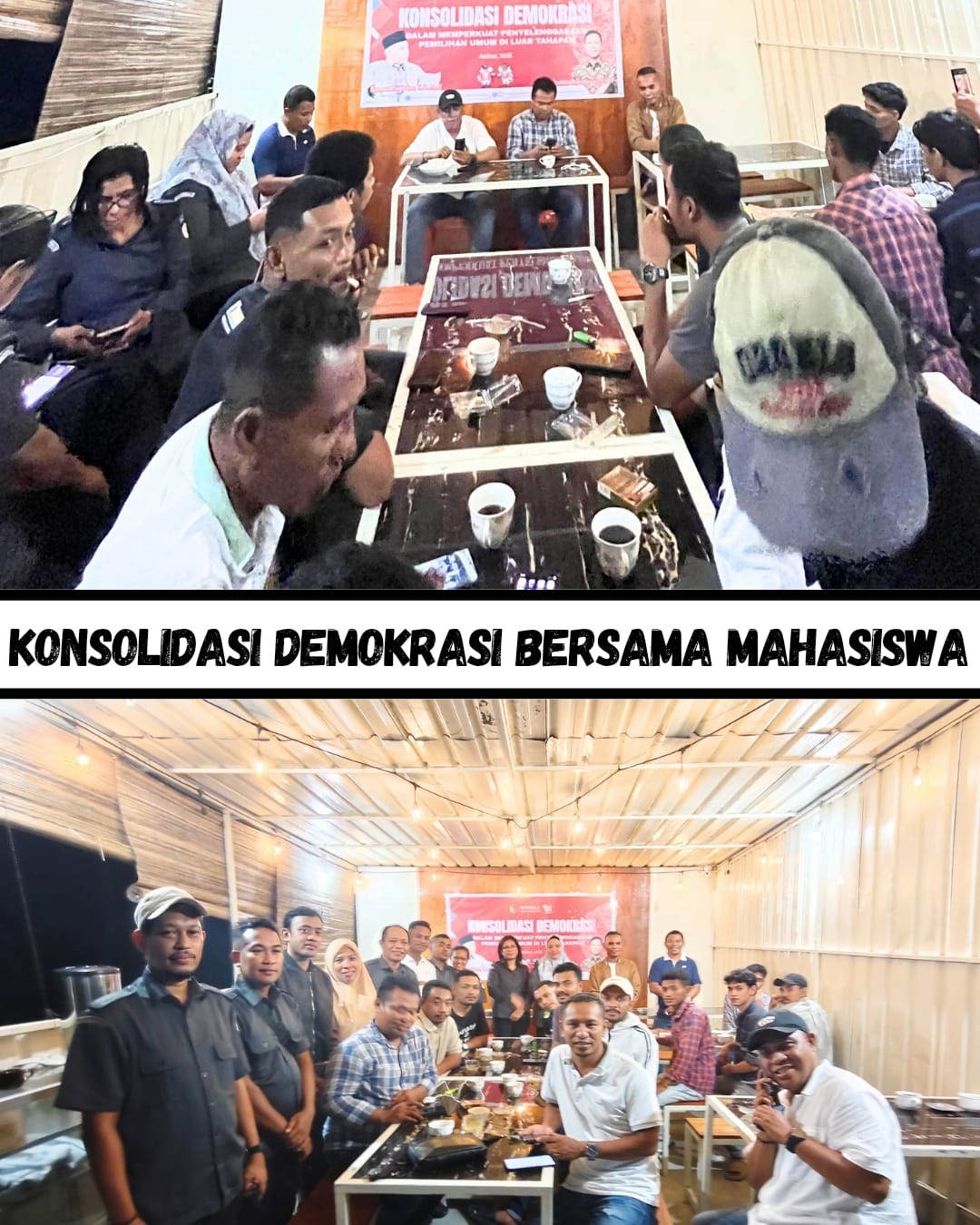 Kegiatan konsolidasi demokrasi bersama mahasiswa di seputaran Perumnas, Desa Poka Kota Ambon