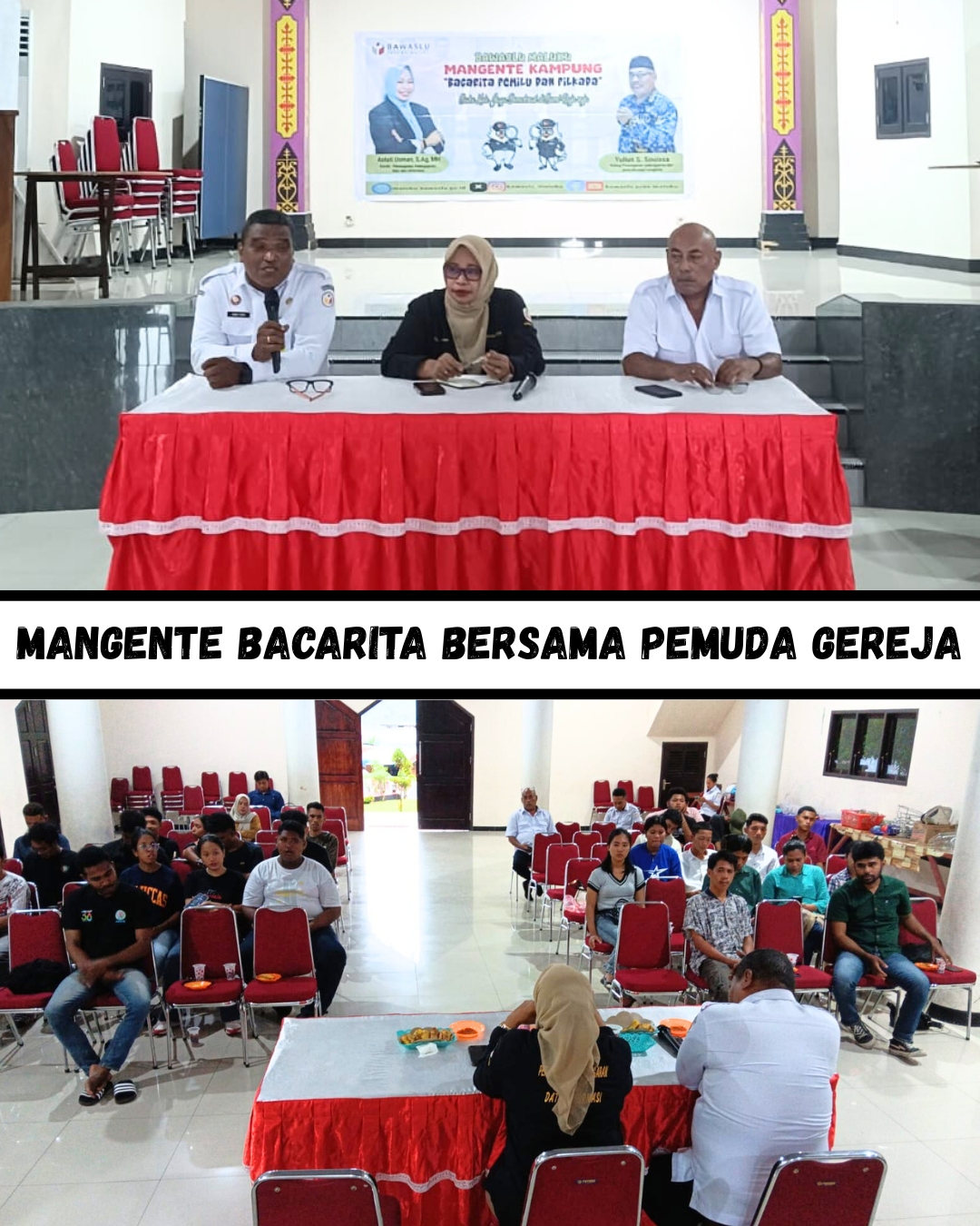 kegiatan bertajuk “Bawaslu Mangente Bacarita” dengan tema Menjaga Konsolidasi Demokrasi yang Inklusif Menuju Pemilu yang Bermartabat