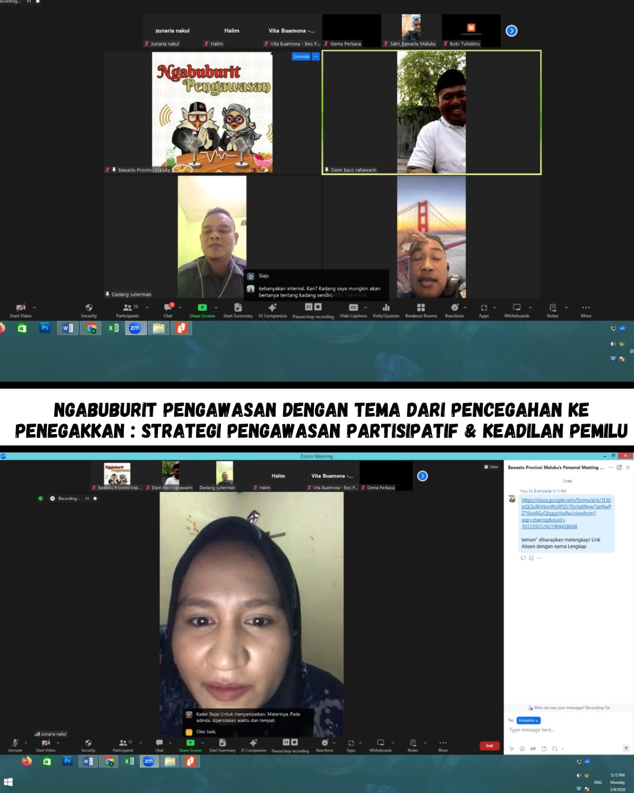 Kegiatan Ngabuburit Pengawasan bertemakan “Dari Pencegahan Ke Penegakan : Strategi Pengawasan Partisipatif Dan Keadilan Pemilu”