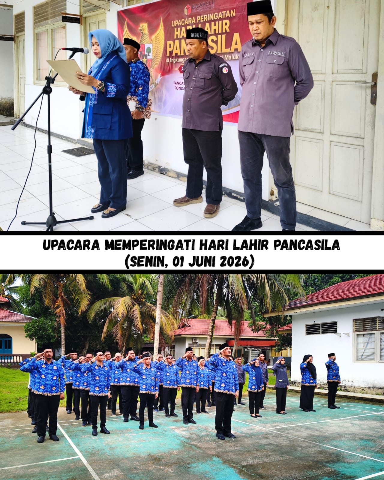 Memperingati Hari Lahir Pancasila di Lingkup Bawaslu Provinsi Maluku (1 Juni 2026)
