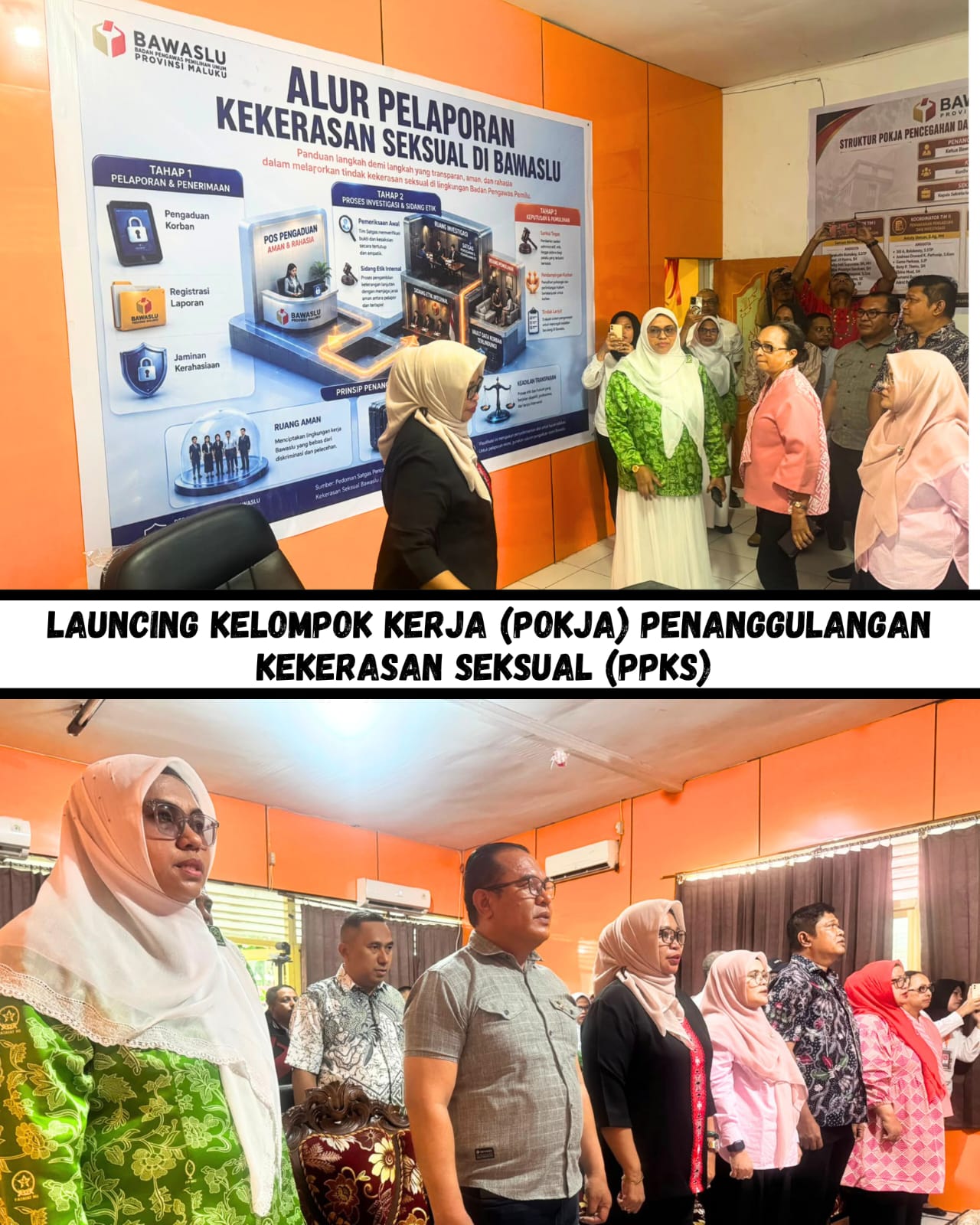 Bawaslu Provinsi Maluku resmi meluncurkan Kelompok Kerja Pencegahan dan Penanggulangan Kekerasan Seksual (Pokja PPKS) pada Jumat (17/07/2026)
