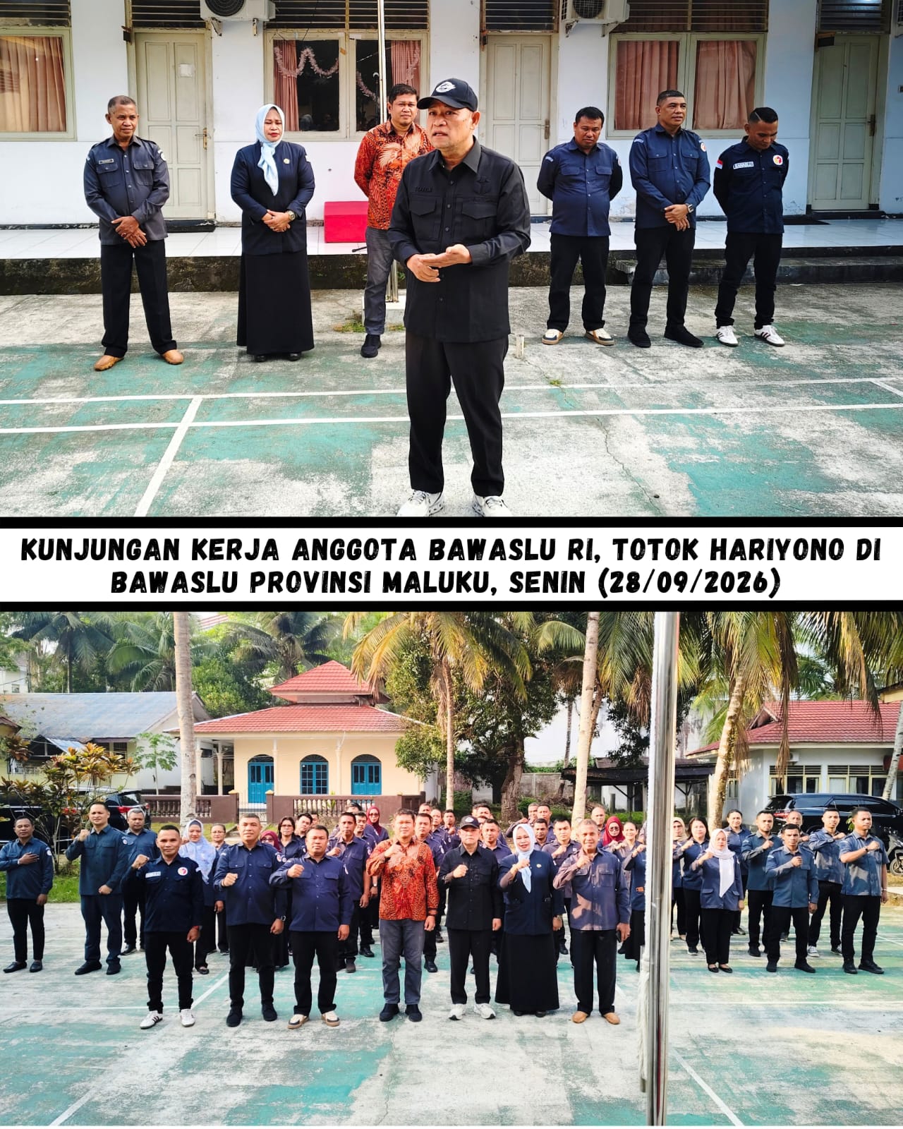 Kunjungan Kerja Anggota Badan Pengawas Pemilihan Umum (Bawaslu) Republik Indonesia, Totok Hariyono di  Bawaslu Provinsi Maluku.