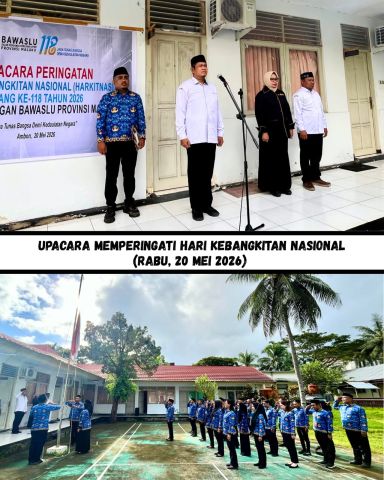 Memperingati Hari Kebangkitan Nasional (Harkitnas) ke-118 di lingkup Bawaslu Provinsi Maluku (20/05/26)
