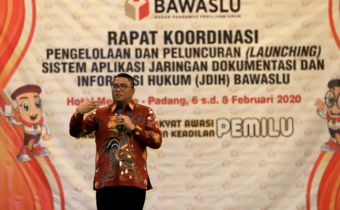 Launching Aplikasi Jaringan Documentasi dan Informasi Hukum (JDIH) Bawaslu