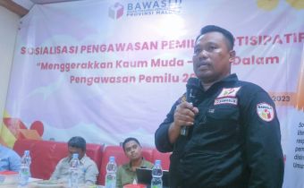 Gelar Sosialisasi di Malteng, Bawaslu Maluku ajak Peran Pemuda Dalam Pengawasan Pemilu 