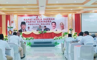 Hadiri Rakerda Partai Gerindra Provinsi Maluku, Subair Imbau Parpol Pahami Aturan Pelaksanaan Tahapan Pemilu 2024