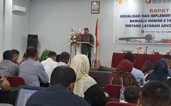 Bawaslu Maluku Helat Rapat Sosialisasi dan Implementasi Perbawaslu Tentang Layanan Bantuan Hukum Kepada Jajaran 