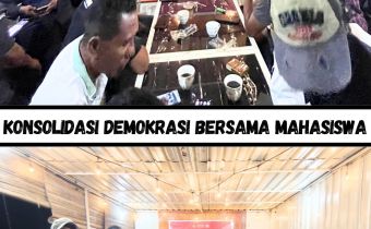 Kegiatan konsolidasi demokrasi bersama mahasiswa di seputaran Perumnas, Desa Poka Kota Ambon
