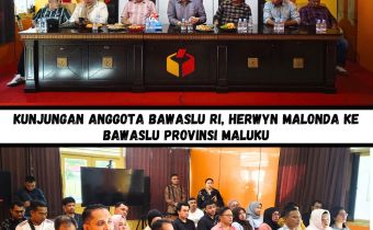 Anggota Bawaslu Republik Indonesia, Herwyn J. H. Malonda, melakukan kunjungan kerja ke Bawaslu Provinsi Maluku, Sabtu (11/07/2026).