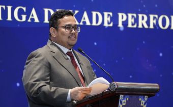 Ketua Bawaslu Rahmat Bagja dalam Pembukaan Konferensi Hukum Tata Negara ke-9 di Jakarta, Minggu malam, (13/9/2026).