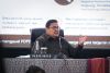 Ketua Bawaslu Rahmat Bagja saat menjadi narasumber dalam Rapat Koordinasi Rekonsiliasi PDPB bersama KPU Provinsi se-Indonesia, di Bali, Jumat (19/6/2026).